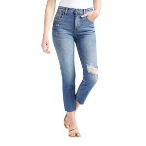 KUT FROM THE KLOTH Rachael Mom Jean Distressed High Rise Medium Wash Women's 4